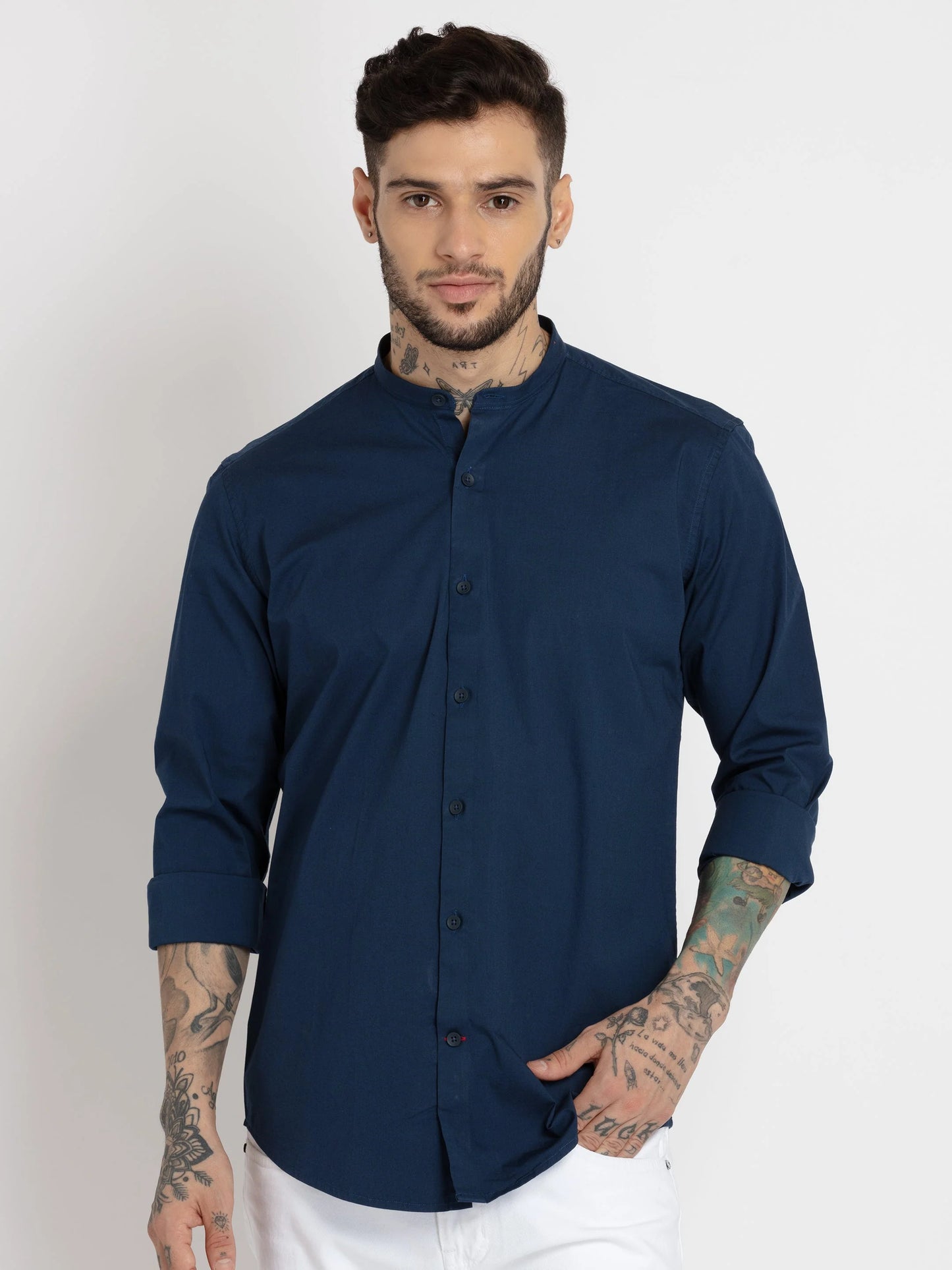 Black Regular Fit Long Coat-COAT01 for Men | Wool Blend Coat for Casual & Semi-formal