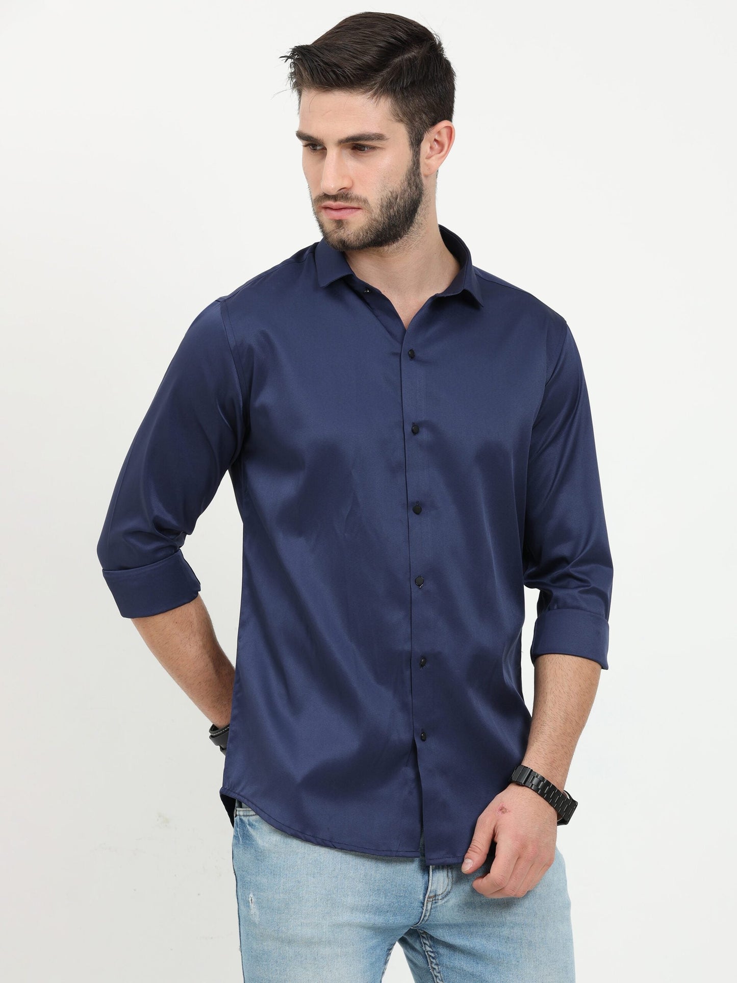 Black Regular Fit Long Coat-COAT01 for Men | Wool Blend Coat for Casual & Semi-formal